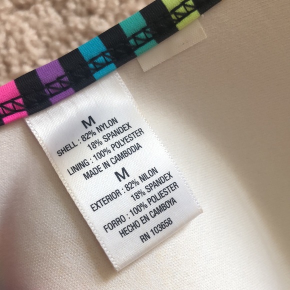 🔥FINAL SALE~ Rainbow Padded Underwire Swim Top Size M - Picture 3 of 3